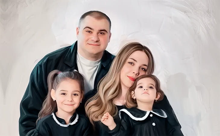 Семейный портрет на заказ