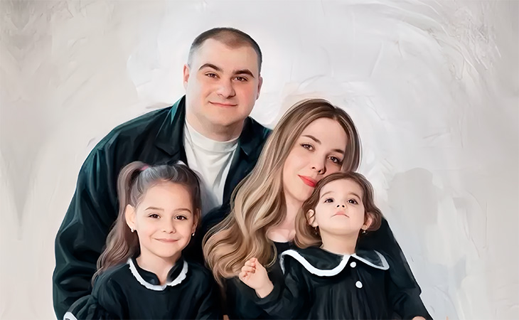 Портрет по фотографии на годовщину отношений